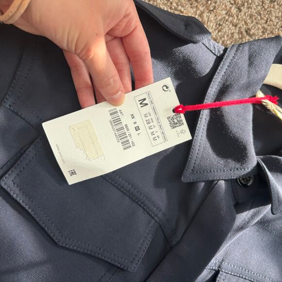 NWT Zara SRPLS Blue Utility Wide Leg Jumpsuit Sz M Runway Chic Gorpcore - Picture 15 of 16